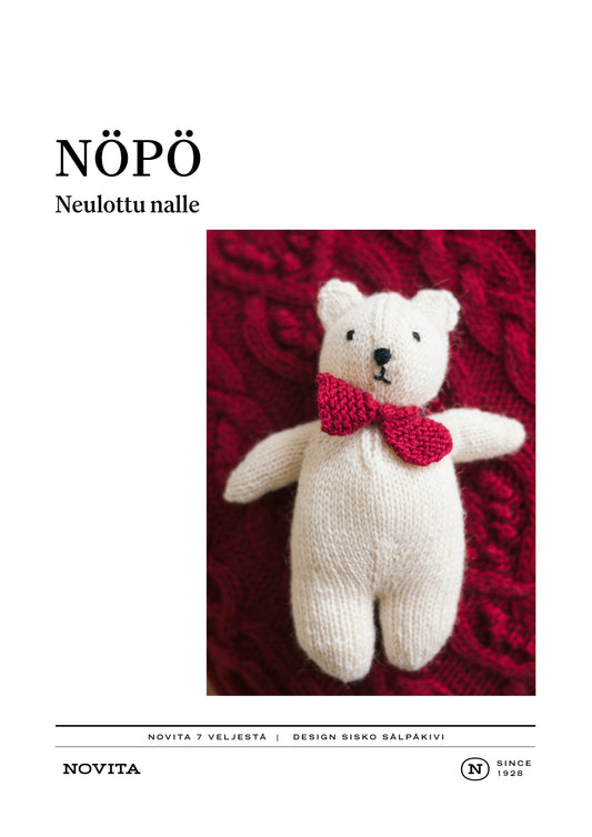 Ladattava ohje: Nöpö – neulottu nalle (FIN/ENG)