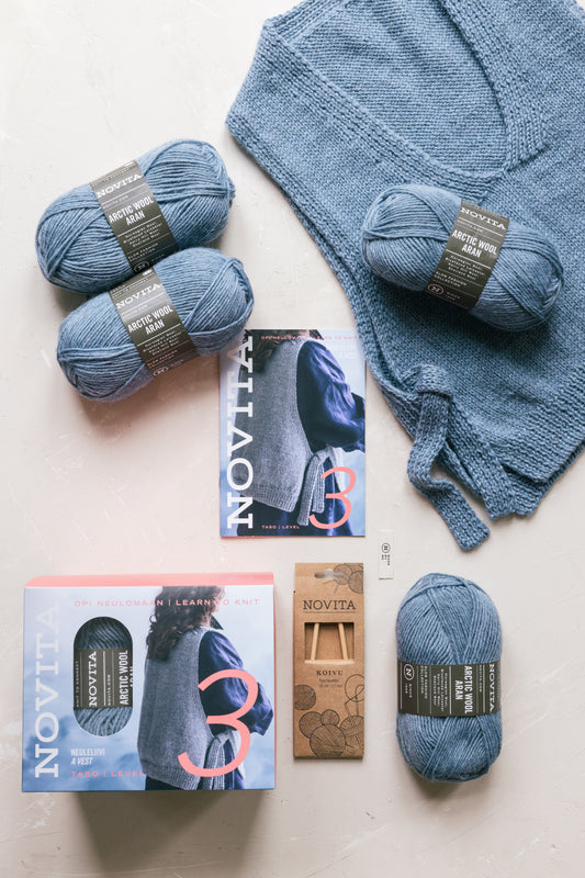 Opi neulomaan, taso 3: Neuleliivi