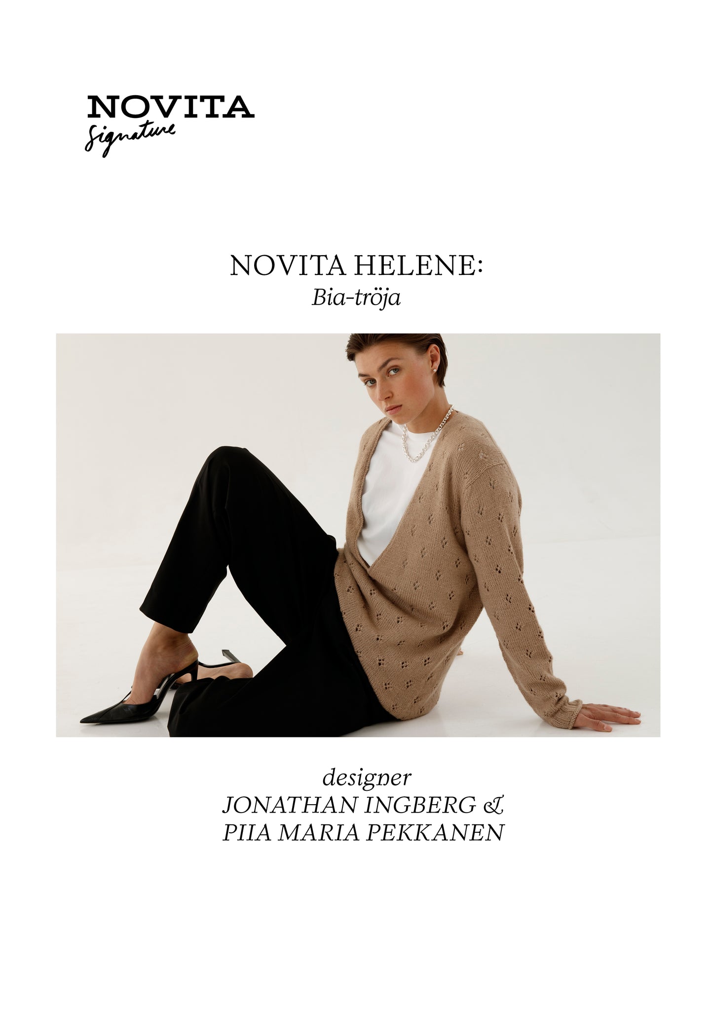 Downloadable pattern: By Hinders x Novita: Bia Sweater (FIN/ENG/SWE/DE/NL)