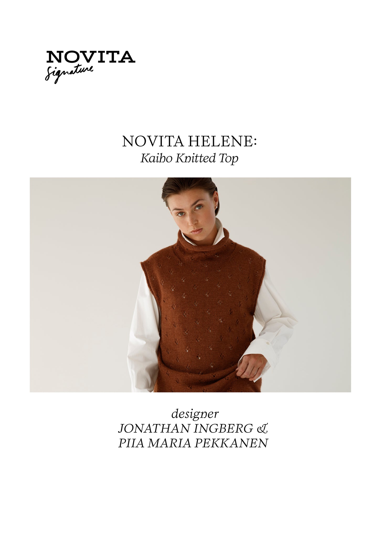 Downloadable pattern: By Hinders x Novita: Kaiho Knitted Top (FIN/ENG/SWE/DE/NL)