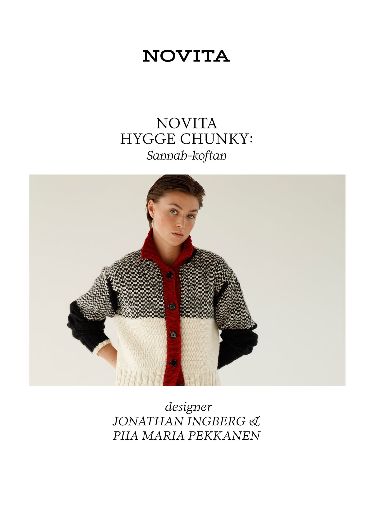 Downloadable pattern: By Hinders x Novita: Sannah Cardigan (FIN/ENG/SWE/DE/NL)