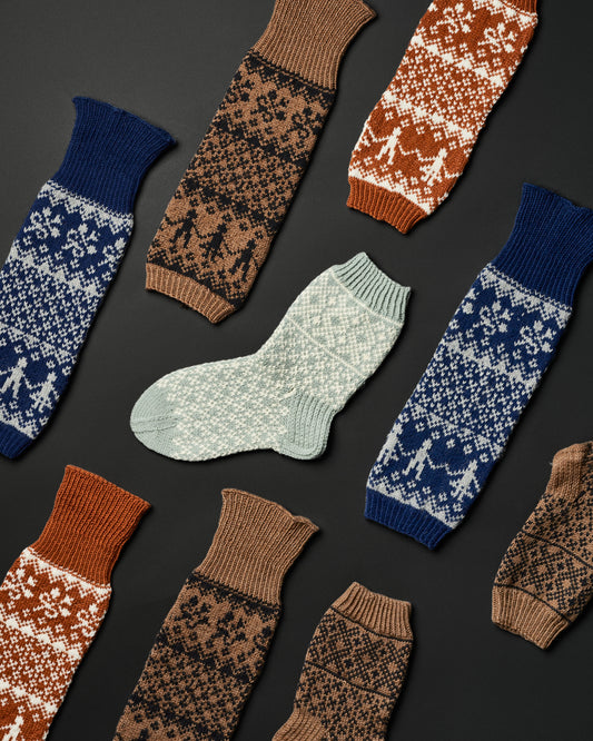 Downloadable pattern: Saku Legwarmers (Novita Autumn 2024)