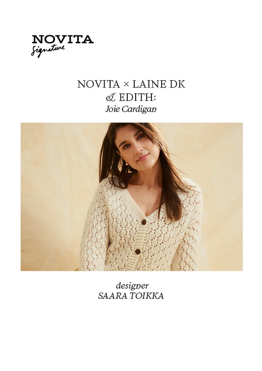 Ladattava ohje: Joie-neuletakki (FIN/ENG/SWE/DE/NL)