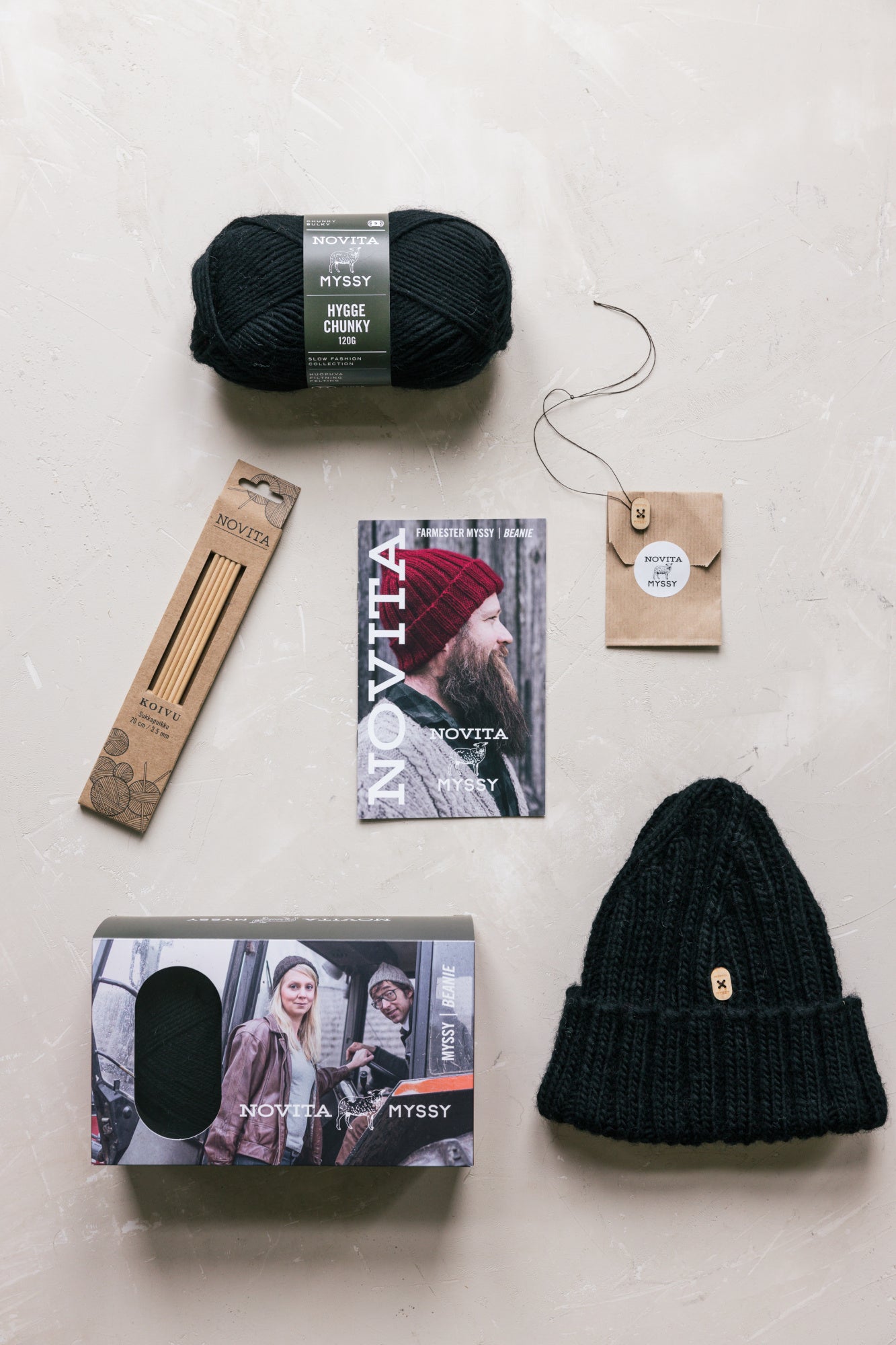 Myssy X Novita Farmester Beanie Kit, black
