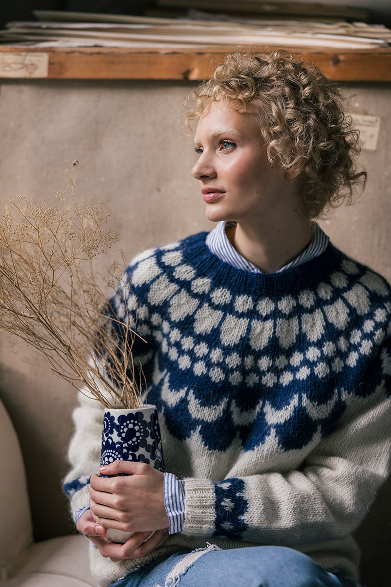 Downloadable pattern: Esteri Round Yoke Jumper (Arabia x Novita)