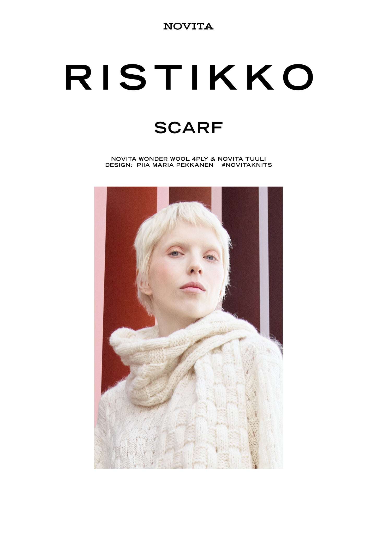 Downloadable pattern: Ristikko scarf (Autumn 2025) FIN/SWE/ENG
