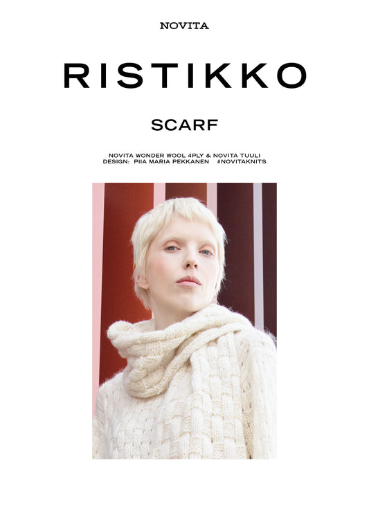 Downloadable pattern: Ristikko scarf (Autumn 2025) FIN/SWE/ENG
