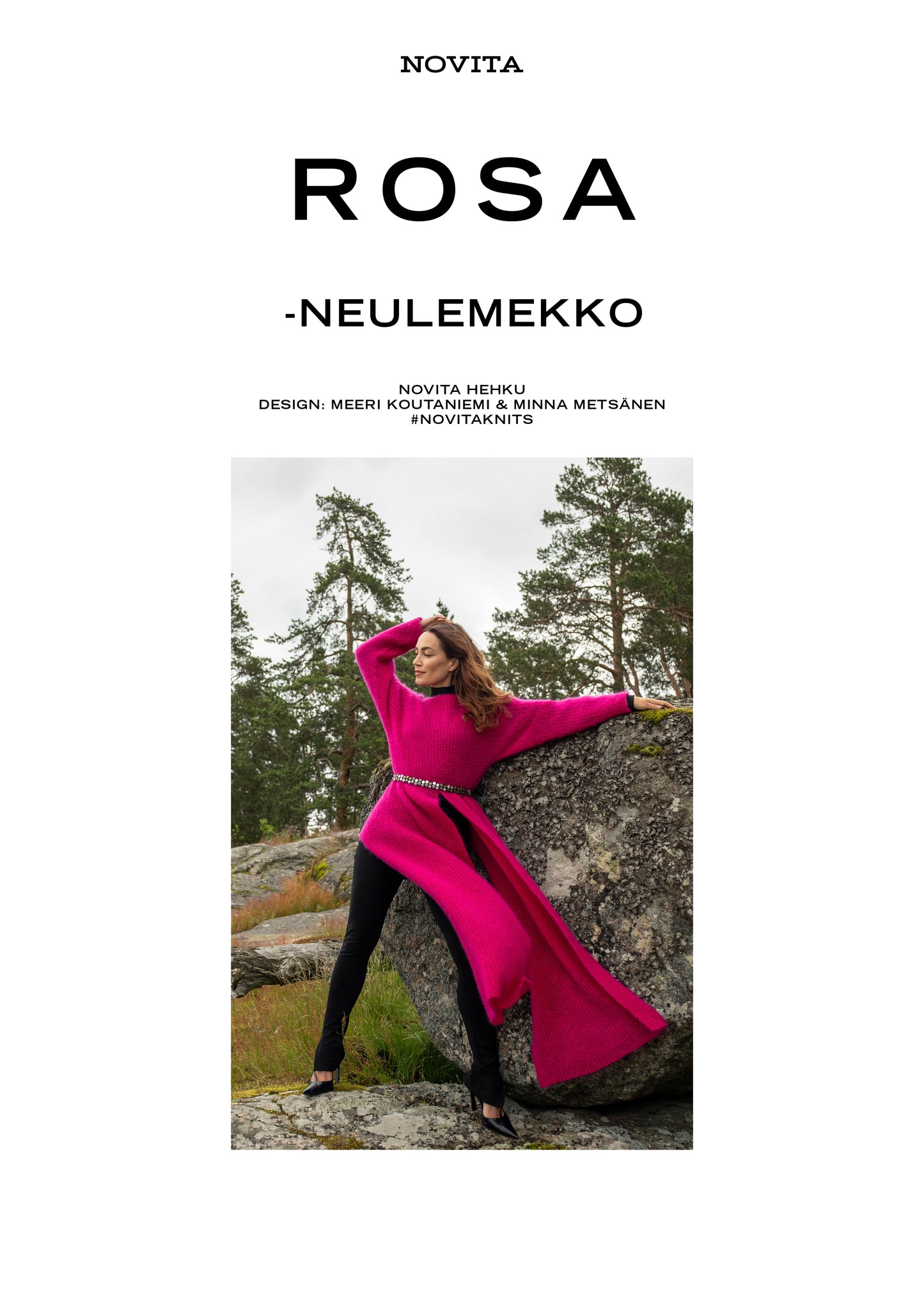 Downloadable pattern: Rosa knit dress (Autumn 2025) FIN/ENG