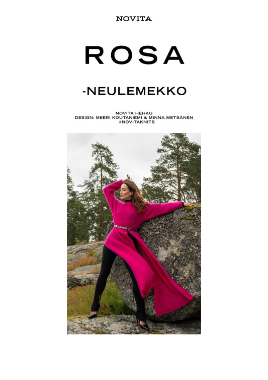 Downloadable pattern: Rosa knit dress (Autumn 2025) FIN/ENG