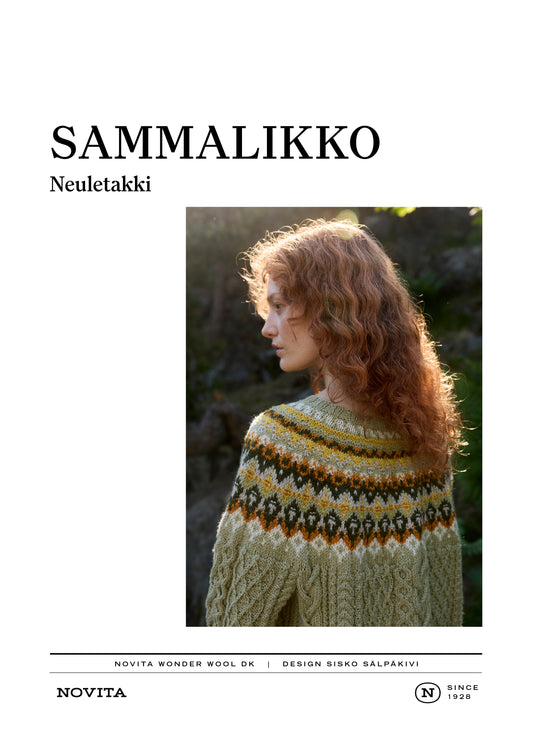 Downloadable pattern: Sammalikko Cardigan (FIN/ENG, Autumn 2026)