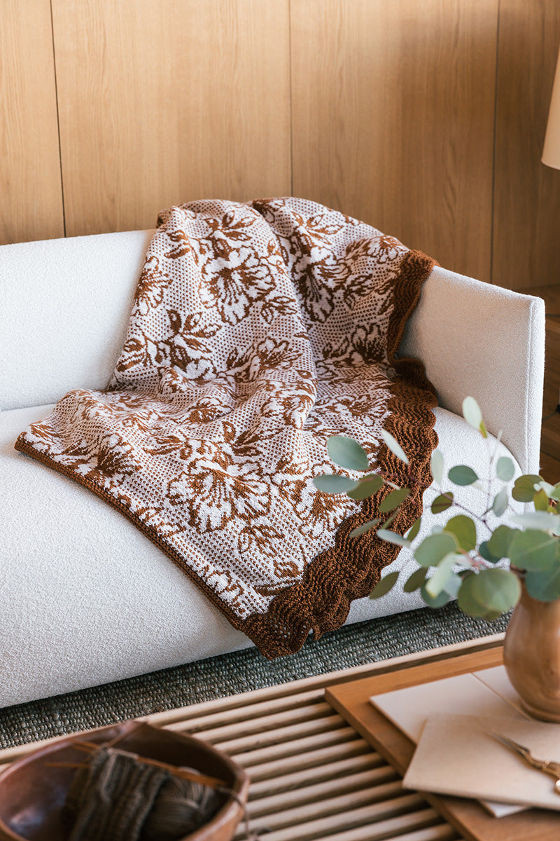 Downloadable pattern: Myrna Blanket (Arabia x Novita)