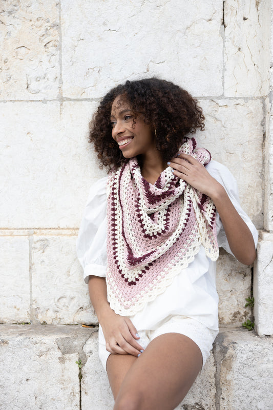PDF Pattern: Maria - Crocheted Scarf FIN/SWE/ENG