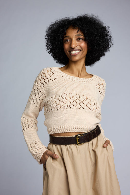 Downloadable pattern: Cherie Sweater (Novita Summer 2024)