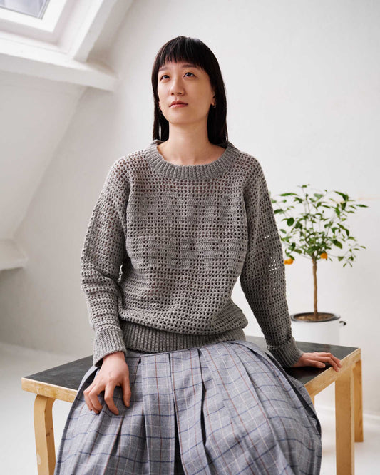 Downloadable pattern: Harmaa Jumpperi Sweater (Novita Summer 2025)