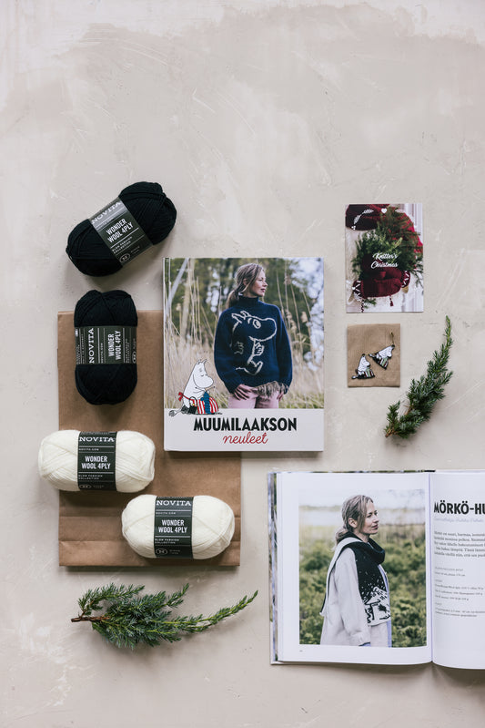 Moomin Knits book x Mörkö scarf