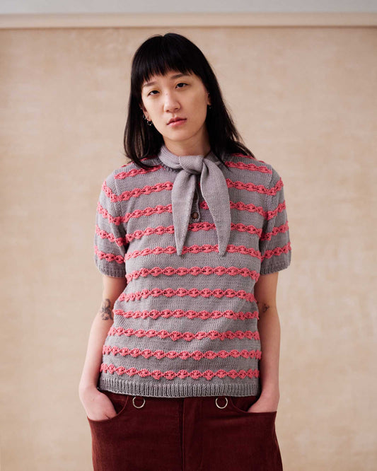 Downloadable pattern: Kukkia Sweater (Novita Summer 2025)