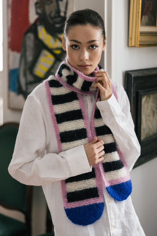Downloadable pattern: Memphis Milano Scarf (Novita Spring 2025)