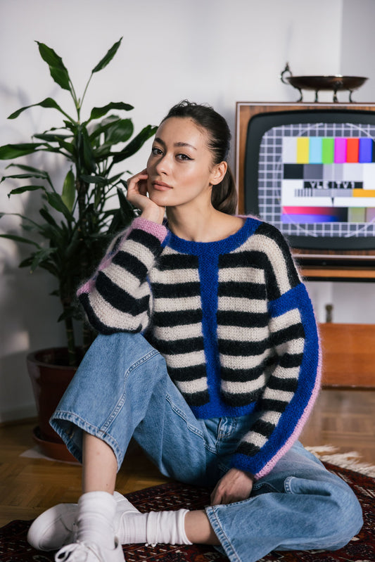 Downloadable pattern: Memphis Milano Sweater (Novita Spring 2025)
