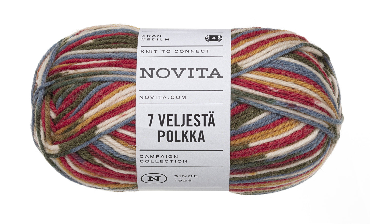 Novita 7 Veljestä Polkka 100 g villasekoitelanka