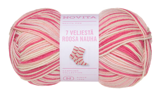 Novita 7 Veljestä Roosa Nauha Raita