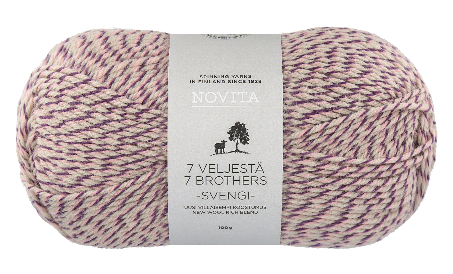 Novita 7 Veljestä Svengi 100 g sockgarn