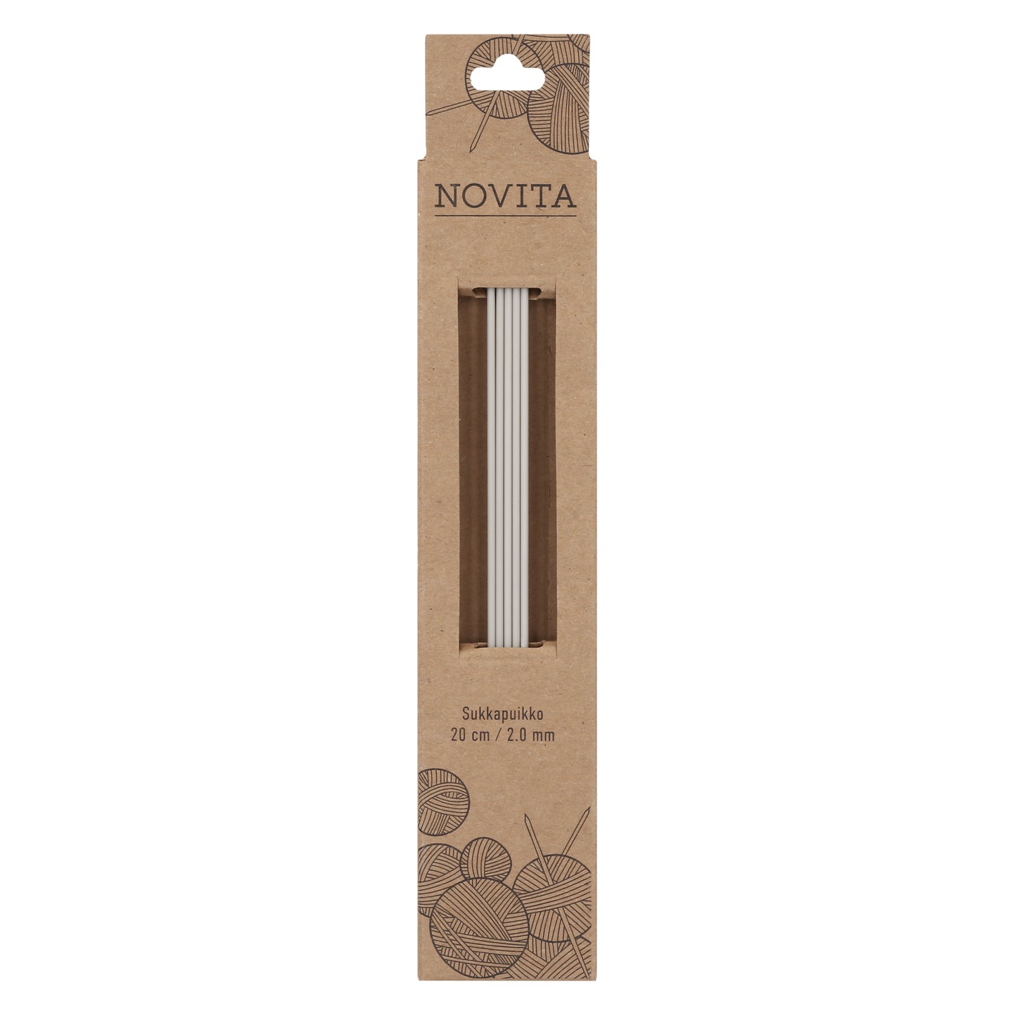 Novita strumpstickor 20 cm 2.0 mm