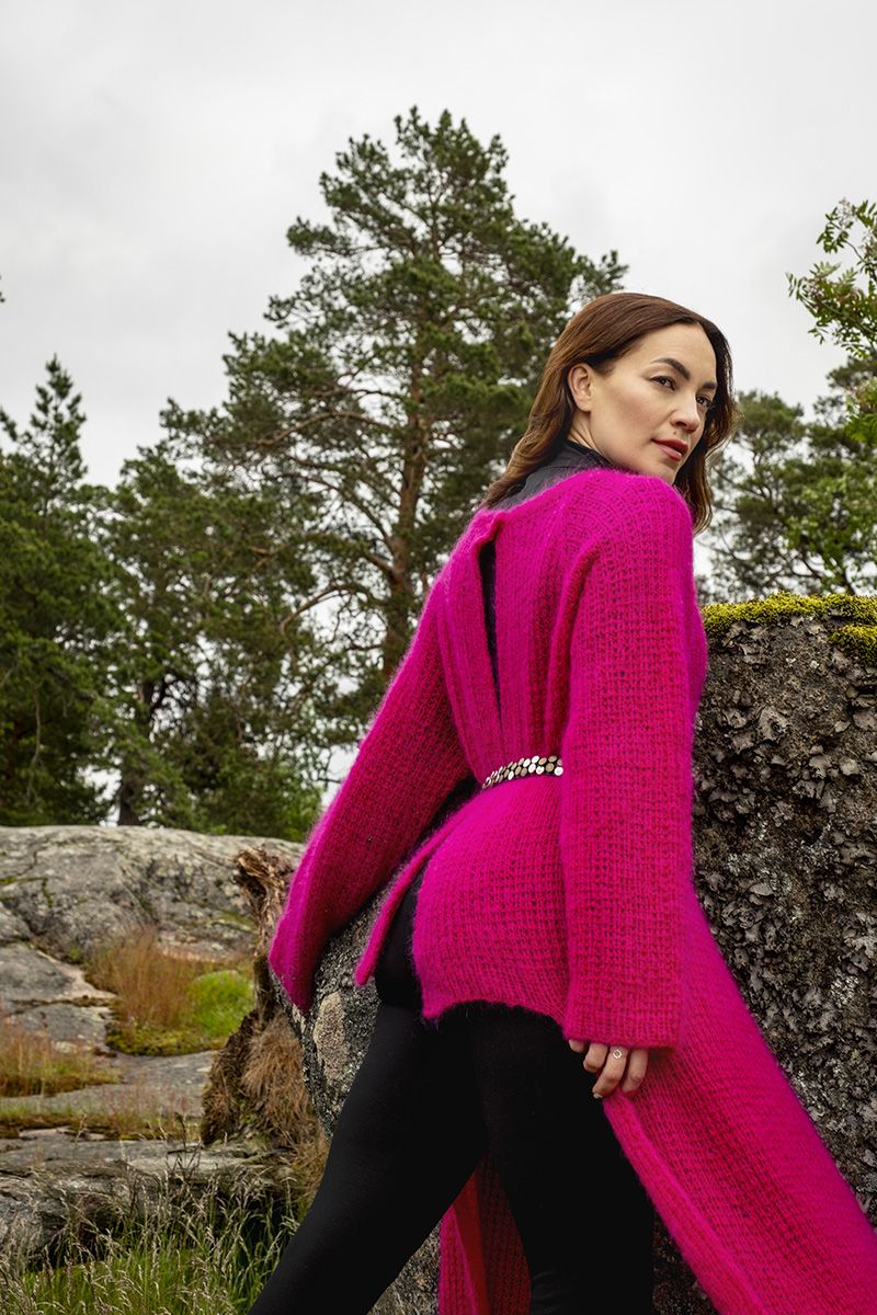 Downloadable pattern: Rosa knit dress (Autumn 2025) FIN/ENG
