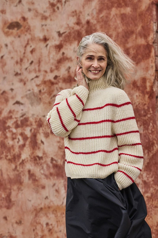 Downloadable pattern: Skipper Striped Sweater (Novita Essentials)